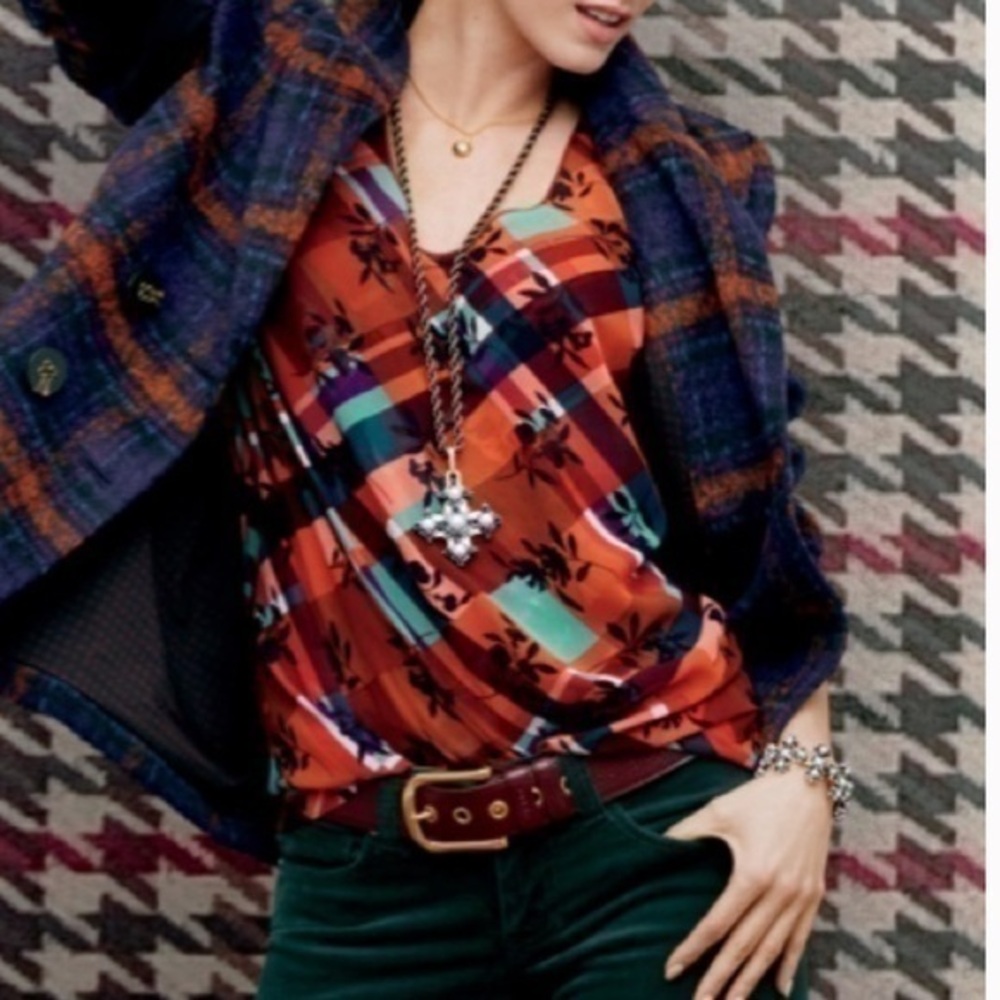 NWT CAbi Zadie Lattice Top #3773 Orange Size Small